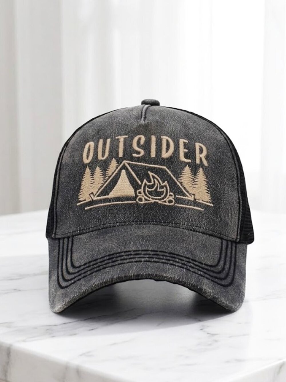 Ladies Dark Grey Outsider Baseball Hat